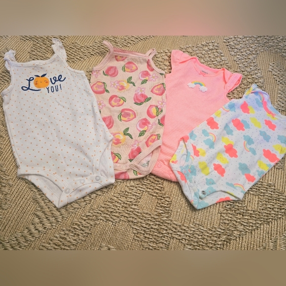 Carter's White and Neon Baby Onesie - Picture 5 of 11